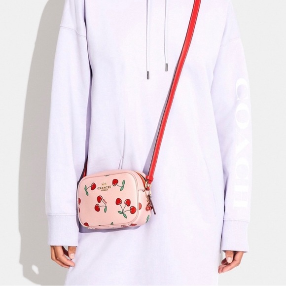 Coach Bags New Mini Jamie Camera Bag With Heart Cherry Print Poshmark